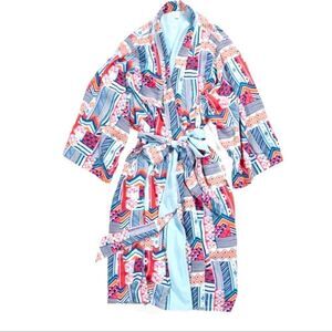 New Vera Bradley Reversible Robe Patchwork Bouquet